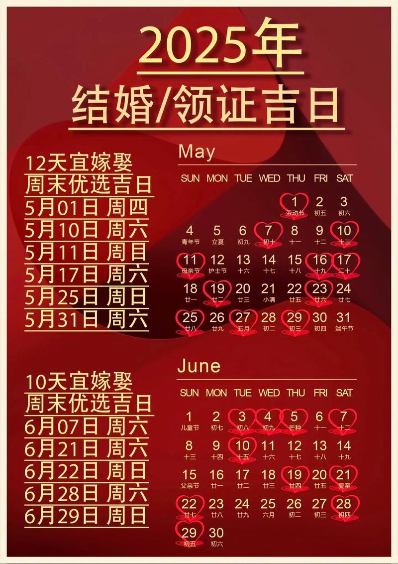2025年10月領(lǐng)證的最佳吉日