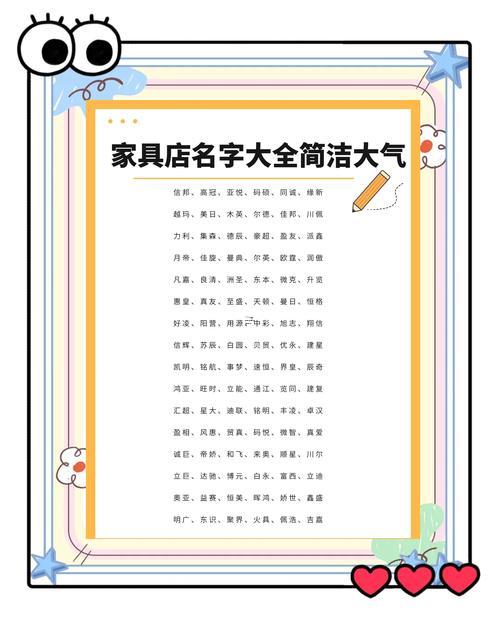 家居裝飾店名字創(chuàng)意好聽