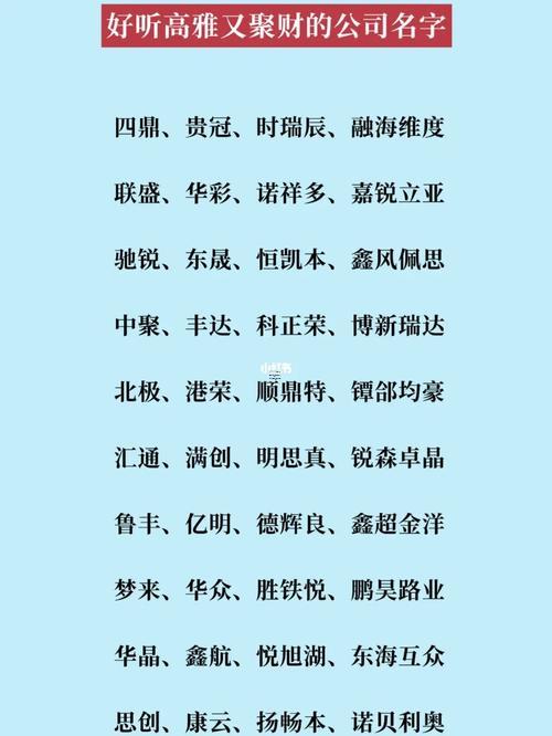 好聽又聚財(cái)?shù)馁Q(mào)易公司名字