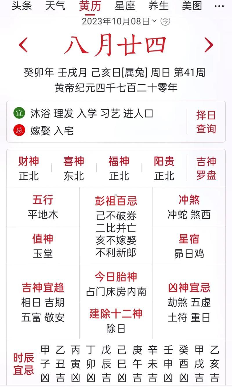 2026年10月收房黃道吉日