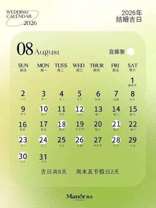 2026年一月黃道吉日有哪幾天