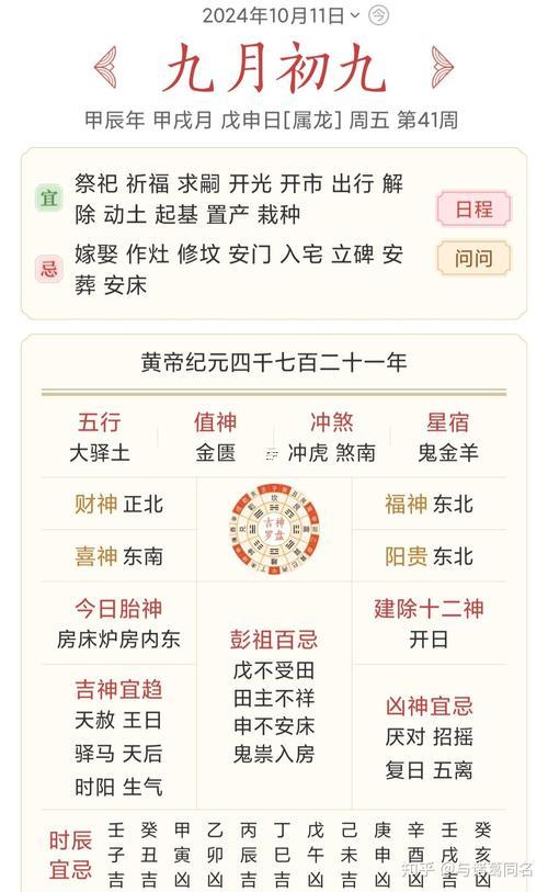 2026陰歷10月份黃道吉日