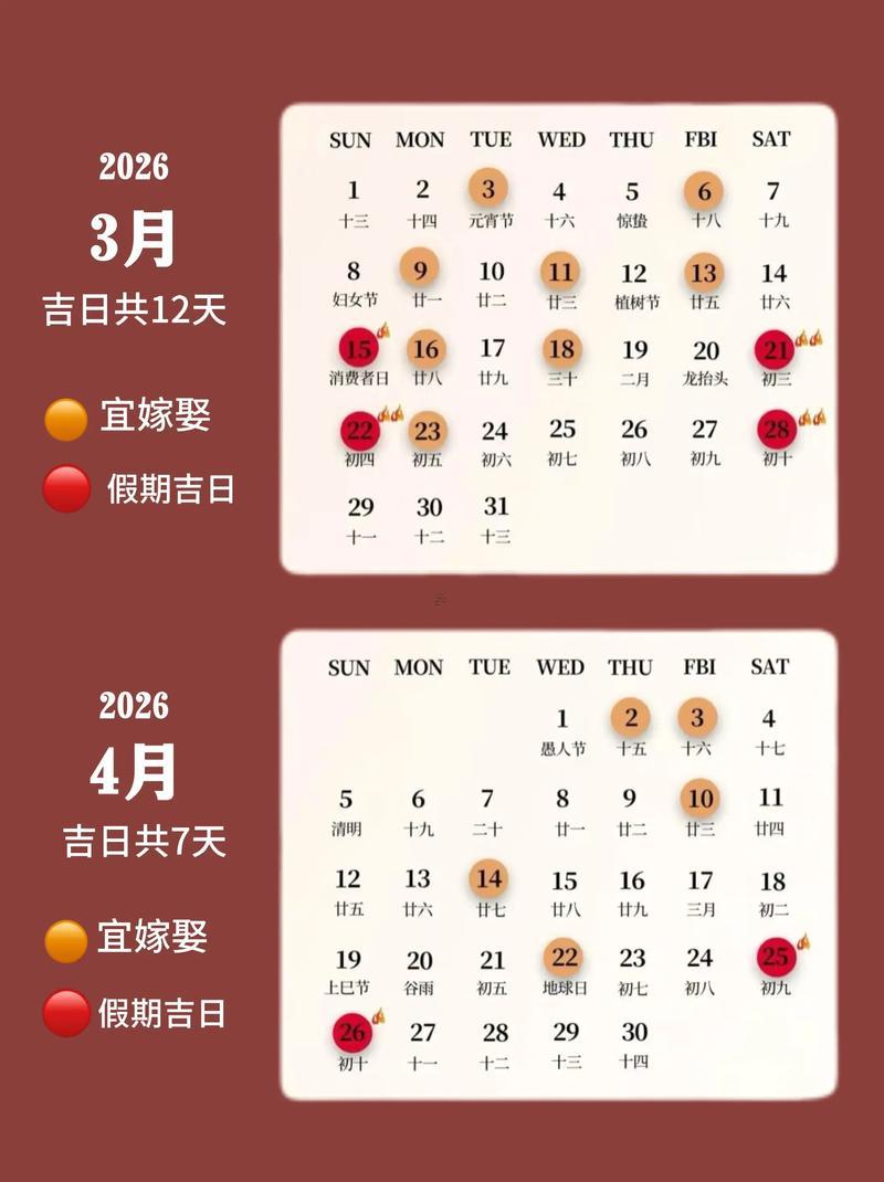 2026年1月份最吉利的6天