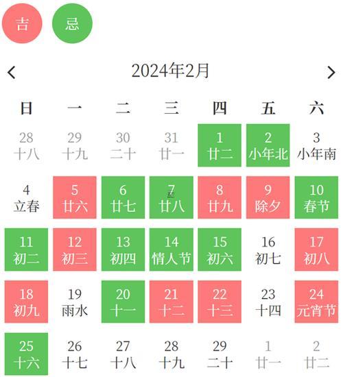 2026年陰歷2月黃道吉日是哪幾天