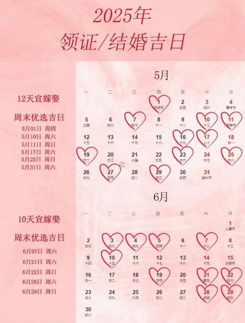生肖屬鼠2025年10月訂婚黃道吉日一覽表