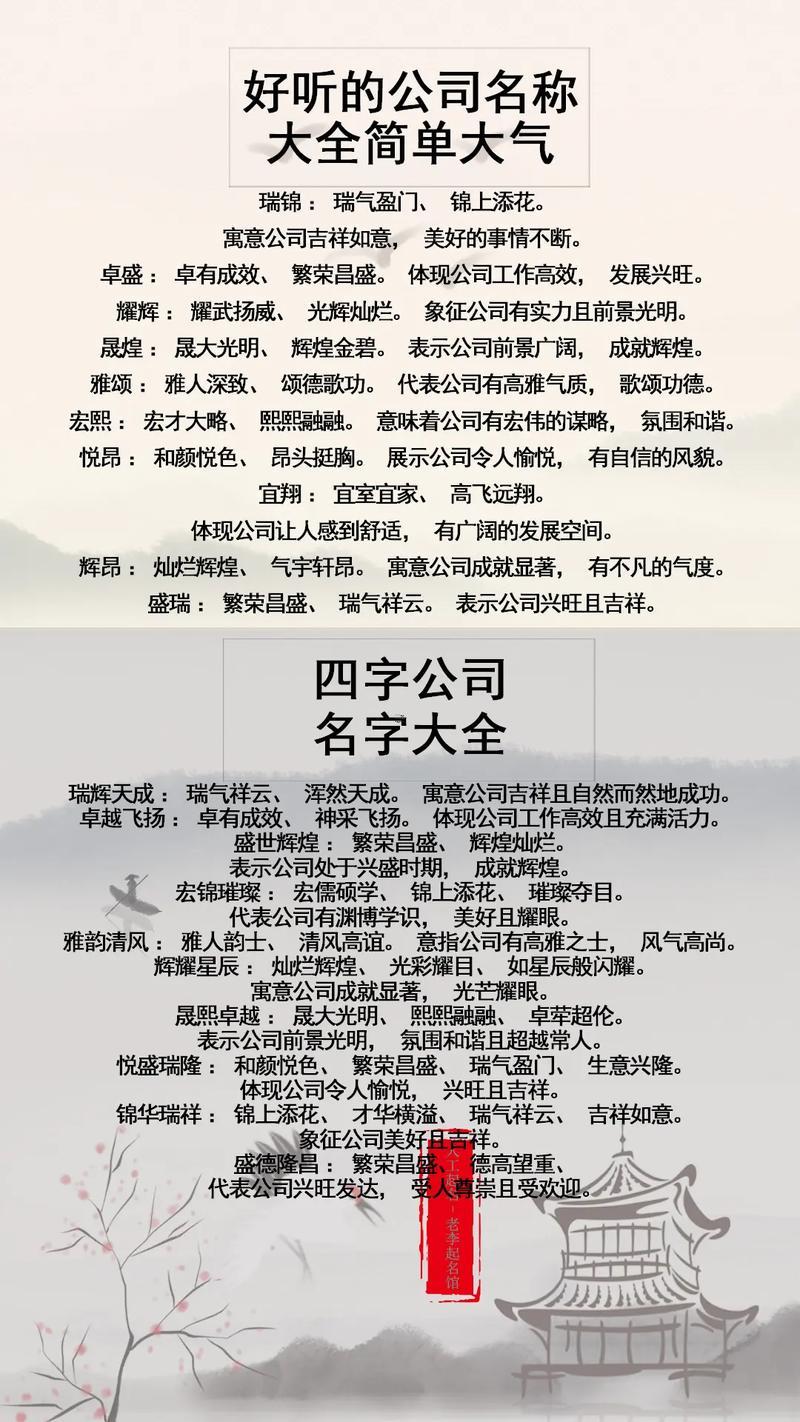 食品公司名字大全好聽大氣